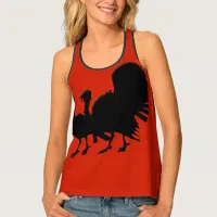 Silhouette of Turkeys Tank Top