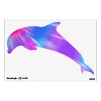 Unfocused Blue Pink and Purple Dolphin Wall Decal