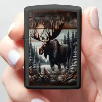 Moose In The Woods Zippo Lighter