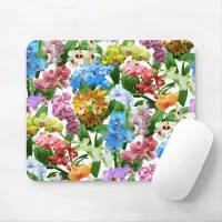 Tropical Floral Orchids Mouse Pad