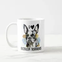 I Love Boston Terriers Personalized Coffee Mug