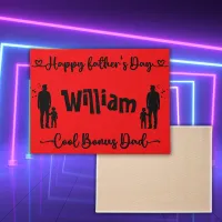 Cool Bonus Dad Happy Father's Day | Doormat