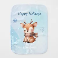 Cute Cartoon Deer in Snow