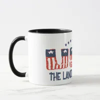 Land of the Free Patriotic Grunge Version Mug