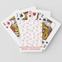 Personalized Candy Cane Christmas Poker Cards