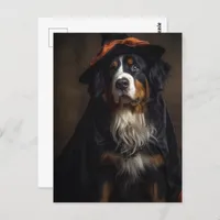 Bernese Mountain Dog Witch Postcard