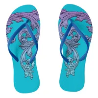 Elegant Goth Design Flip Flops