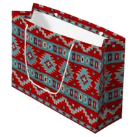 Southwest Mesas Turquoise & Red Large Gift Bag