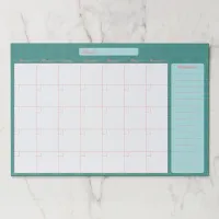 Peach & Teal Calendar Large Tearaway Paper Pad