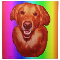 Red Golden Retriever Front Profile Napkin