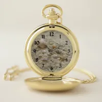 Seashells Beach Coastal Elegant Pocket Watch