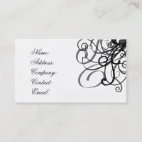 simple black and white business card