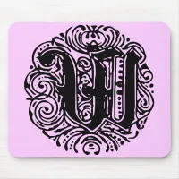 Monarchia Monogram Letter W Initial Alphabet W Mouse Pad