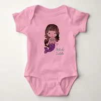 Personalized Mermaid Baby One Piece Tshirt