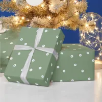 Green Double Dots Wrapping Paper