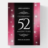 Elegant 52nd Star Ruby Wedding Anniversary Paperweight