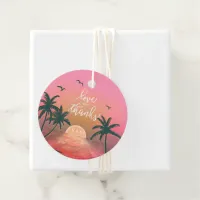 Tropical Isle Sunrise Wedding Melon ID581 Favor Tags