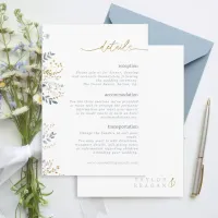 Sweet Floral Wedding Details ID1045 Enclosure Card