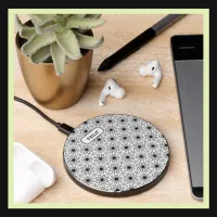 Monochrome Elegant Abstract pattern Wireless Charger