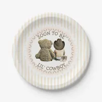 Soon to be Lil' Cowboy Baby Shower Cake Plates