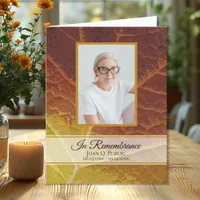 Shades of Autumn Funeral Memorial Sympathy Thank You Card