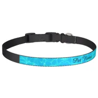 Aqua Water Pattern With Reflection Waves Pet Collar