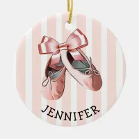 Personalized Ballet Slippers Christmas Ornament