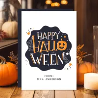 Happy Halloween Cute Kids Classroom Card