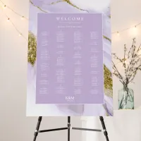 Lux Ink Lavender Abstract Seating Chart ID990 Foam Board