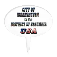 City of Washington in the District of Columbia USA Cake Topper