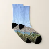 Scenic Caribbean Island Saint Lucia Socks