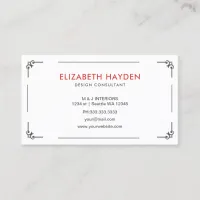 Elegant Floral Business Cards