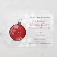 Festive Silver Red Corporate Holiday party Invite