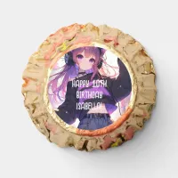 Pretty Anime Girl Personalized Birthday Reese's Peanut Butter Cups