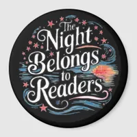 The Night belongs to readers, dark academia book  Magnet