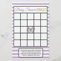 Purple & Gold Butterfly Baby Shower Games Flyer