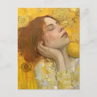 Sweet Lemon Dreams Klimt Style  Postcard