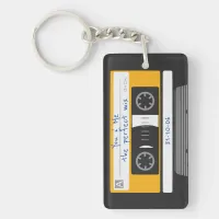 Couple Anniversary 1980's Vintage Cassette Tape Keychain