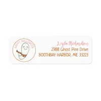 Happy Halloween Cute Ghost Return Address Label