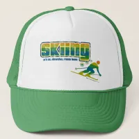 Vintage Ski Style Trucker Hat