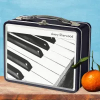 Piano Keyboard Keys Personalized Music Musician Metal Lunch Box