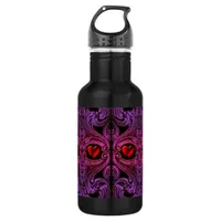 Goth Purple Ornament with Heart Stainless Steel Water Bottle