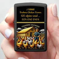 Leghorn Farmers at Sunrise Zippo Lighter