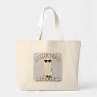 Burrito Incognito Funny Mexican Food Cartoon Large Tote Bag