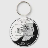 Faux Indiana State Quarter Keychain