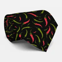 Red Green Chillies Mexican Restaurant Waiter Black Neck Tie