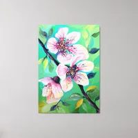 Gorgeous Japanese Sakura Cherry Tree Flowers Canvas Print