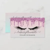 Holographic Makeup EyeLashes Sparkle Glitter Drip  Business Card