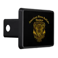 Bison Buffalo Illustration in a Scenic Landscape Hitch Cover