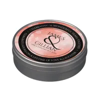 Elegant 35th Coral Wedding Anniversary Celebration Candy Tin